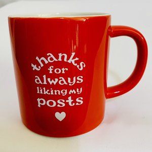 Parker Lane Mug Valentines Day Thanks For Always Liking My Posts Red Cup 16 oz